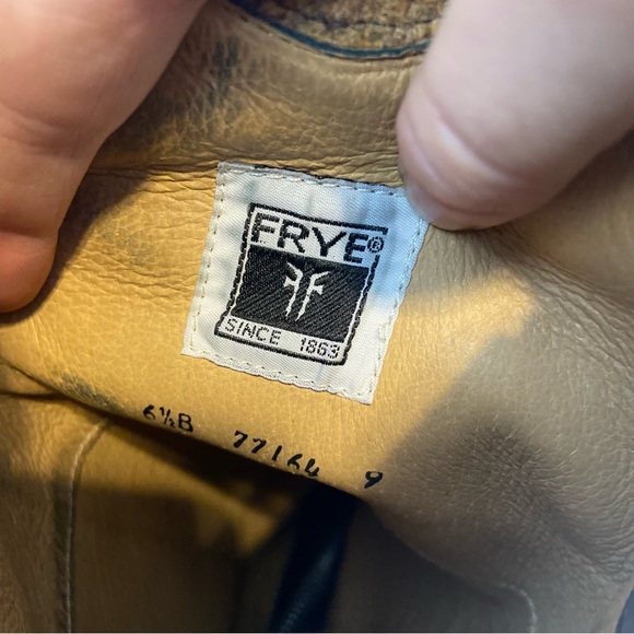 Frye Melissa Womens size 6.5 B shoes brown leather distressed riding tall boots - Picture 8 of 9